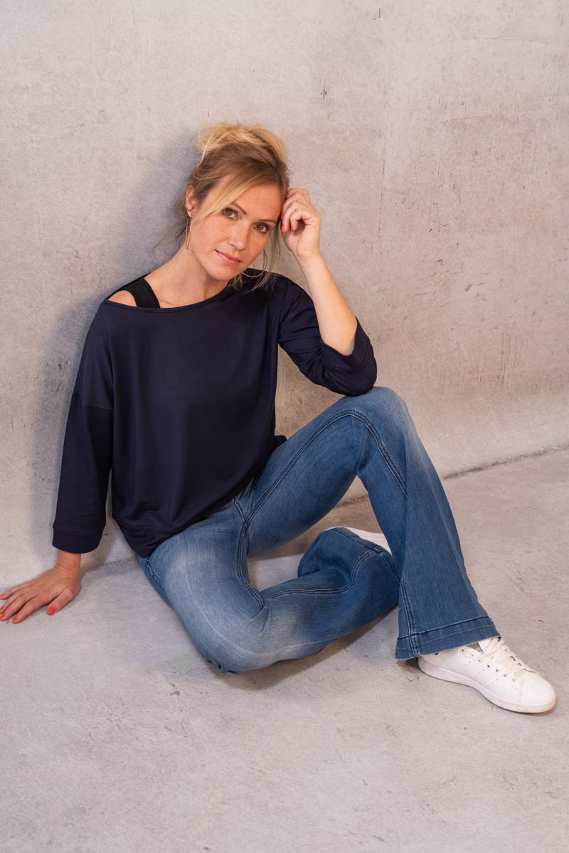 Sweat femme sans capuche made in France Cléa – Thelma Rose