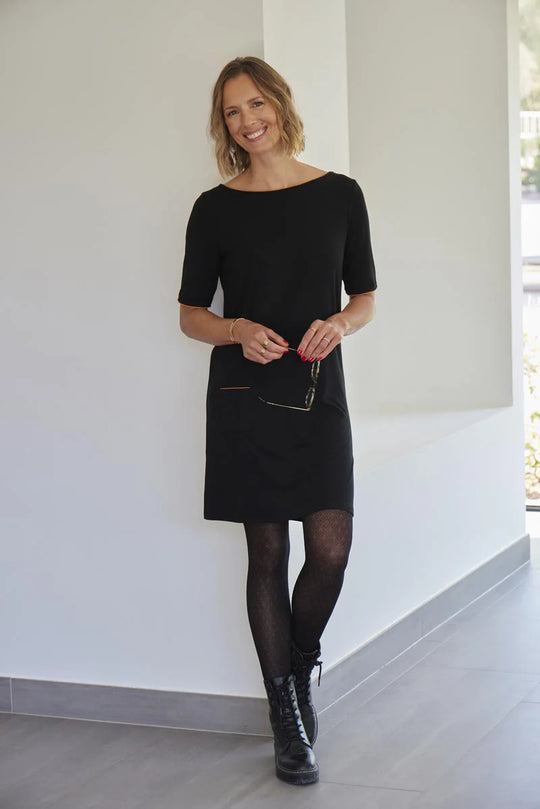 Robe noire courte Imane
