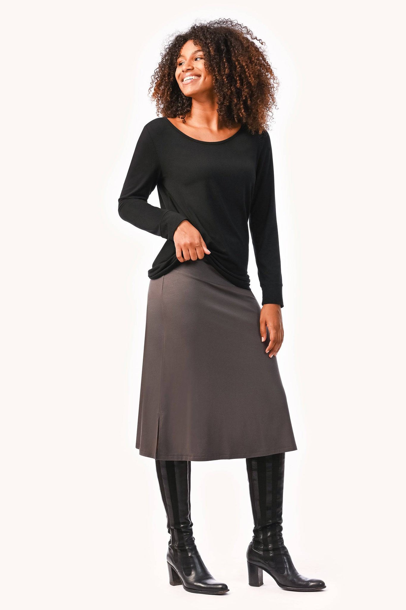 Jupe midi made in France et éco-responsable - Thelma Rose